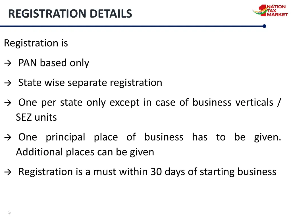 registration details