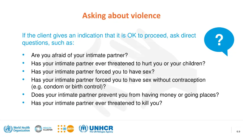 asking about violence 1