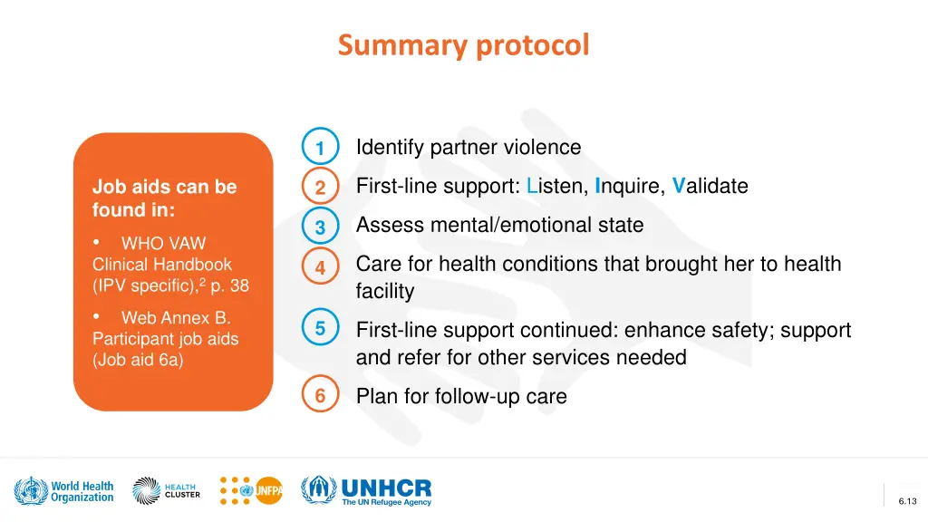 summary protocol