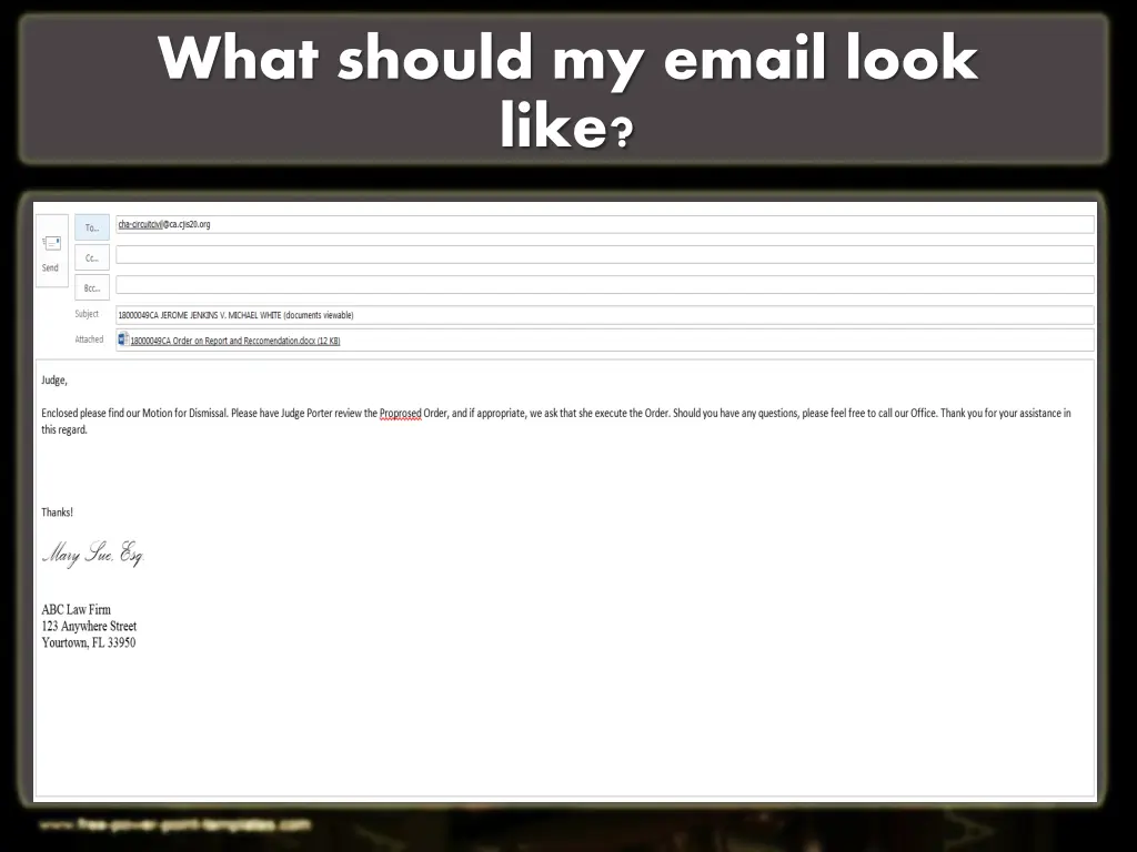what should my email look like
