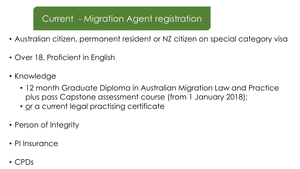 current migration agent registration