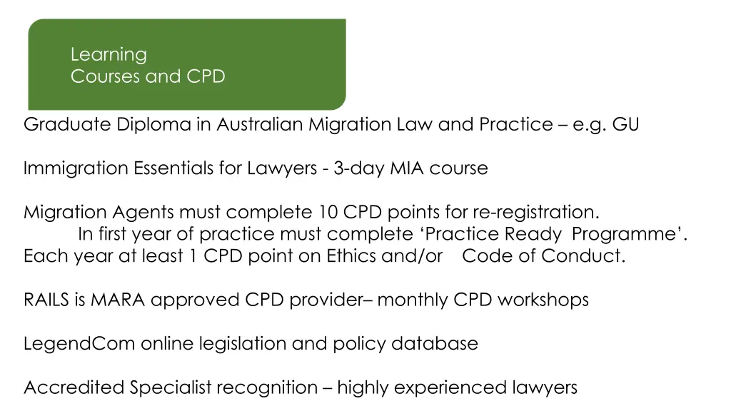 learning courses and cpd