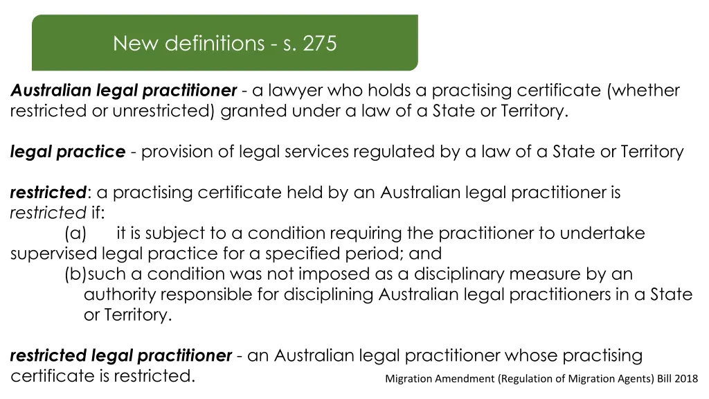 new definitions s 275