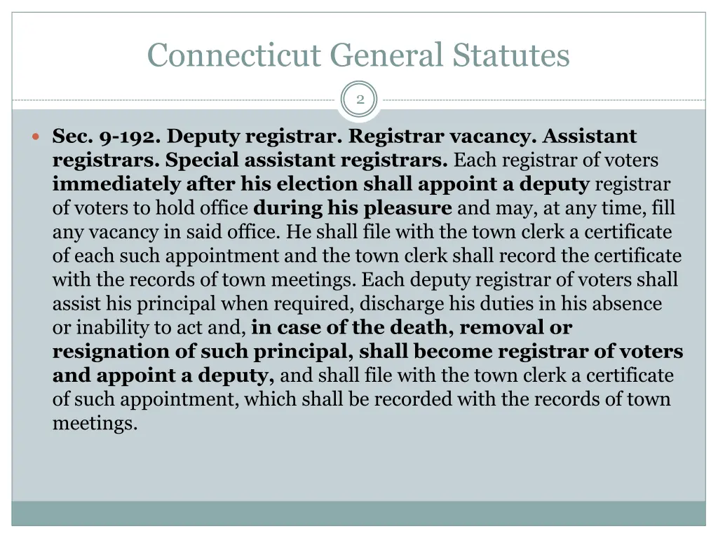 connecticut general statutes