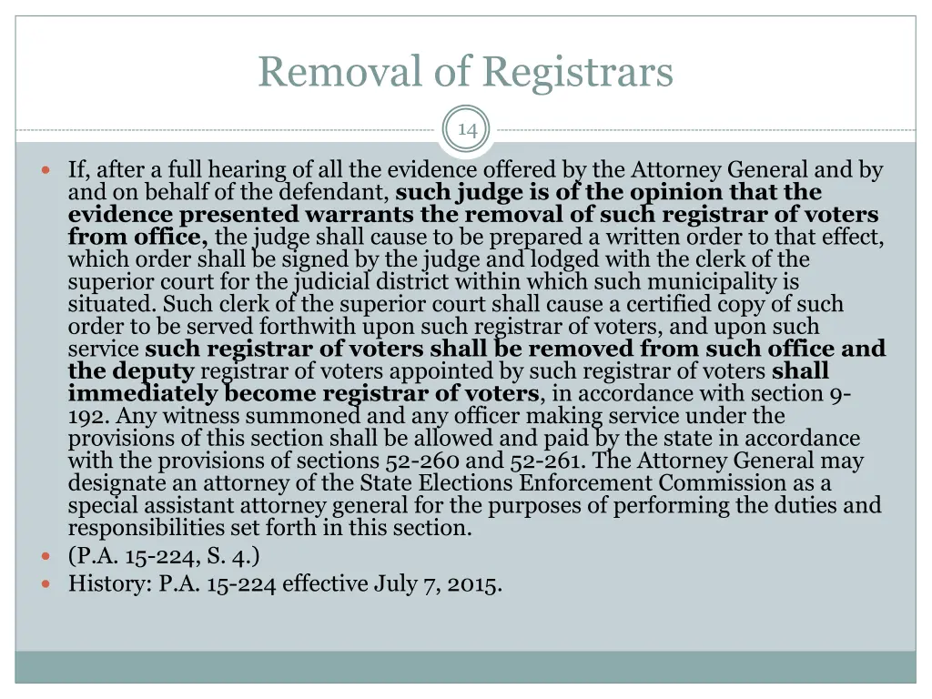 removal of registrars 2