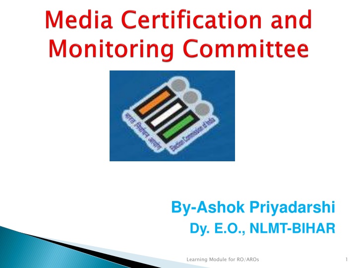 by ashok priyadarshi dy e o nlmt bihar