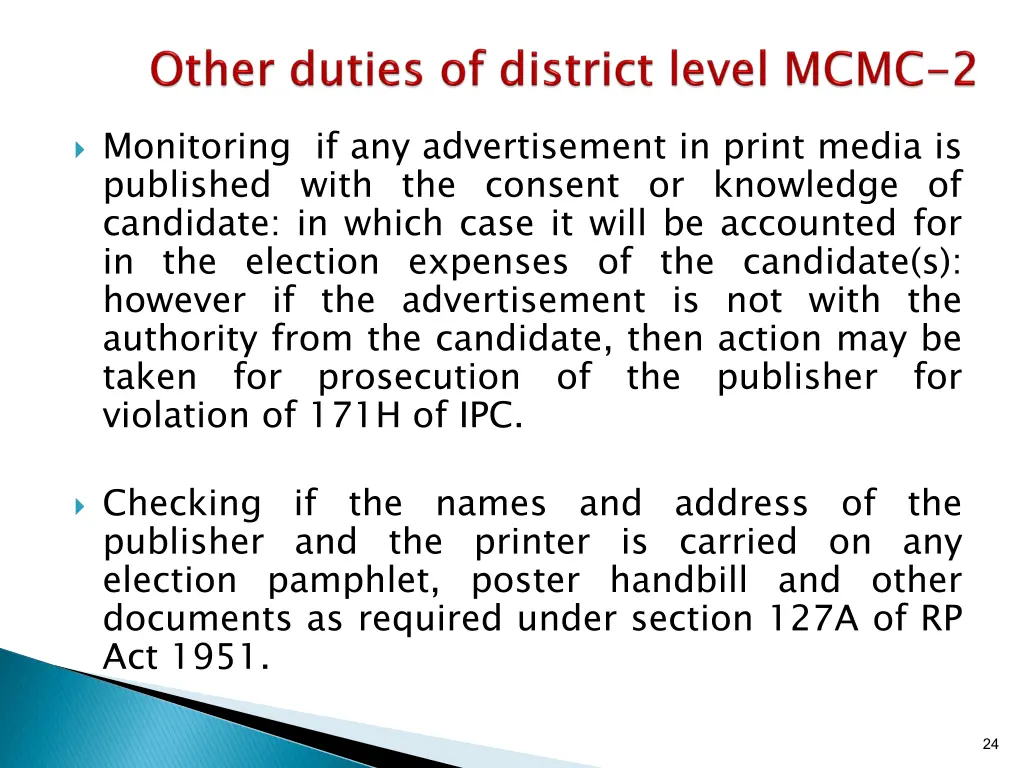monitoring if any advertisement in print media