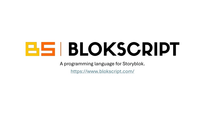 a programming language for storyblok https