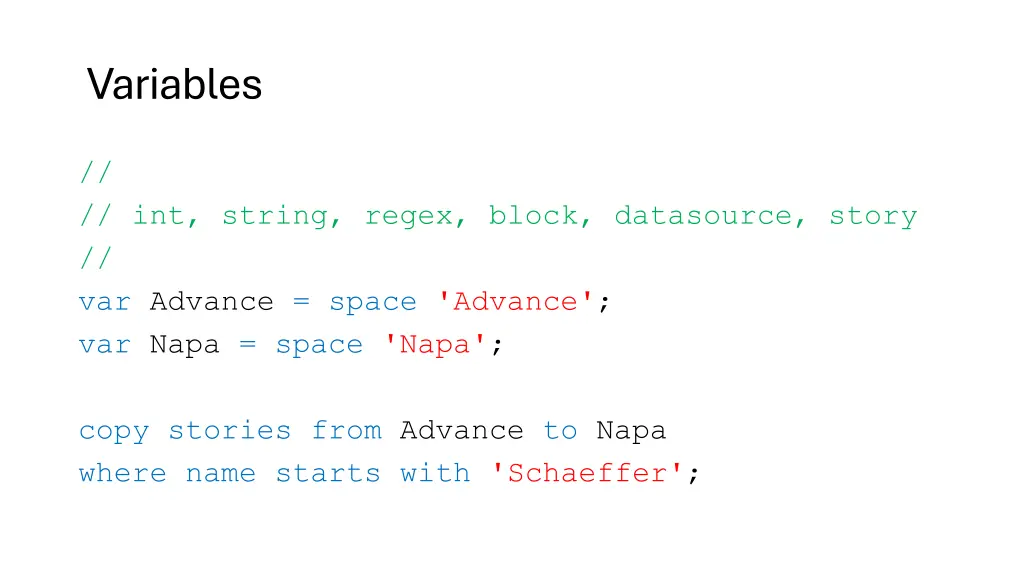 variables