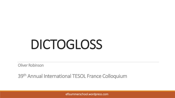dictogloss dictogloss