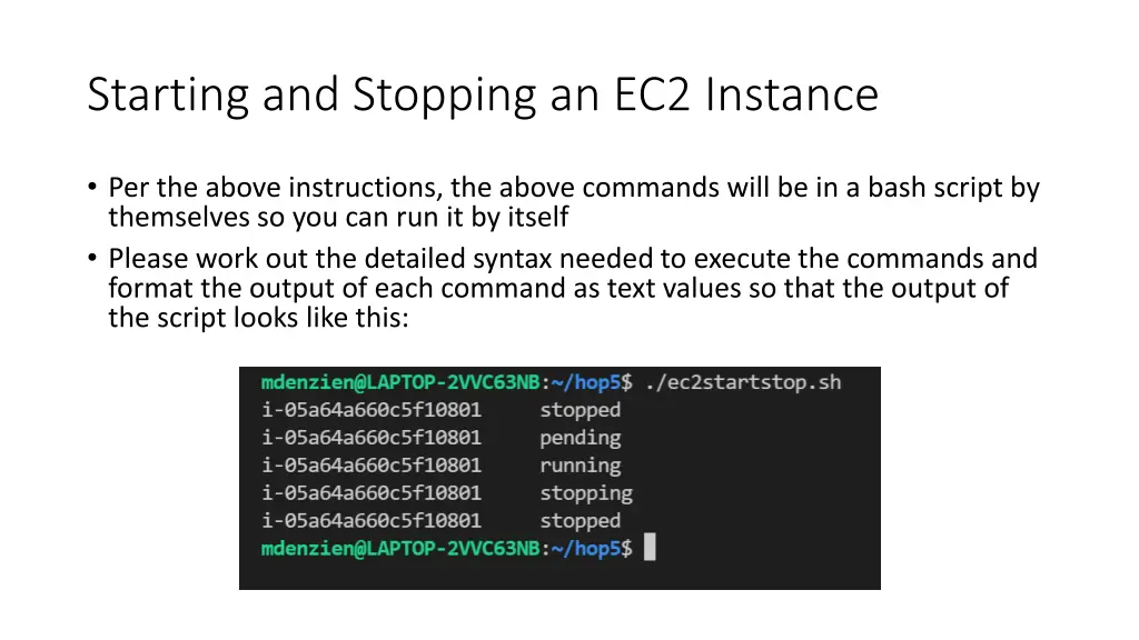 starting and stopping an ec2 instance 2