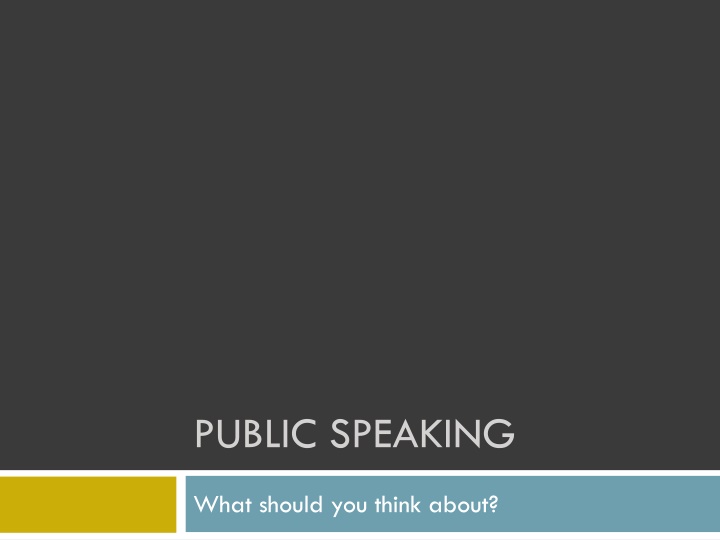 public speaking
