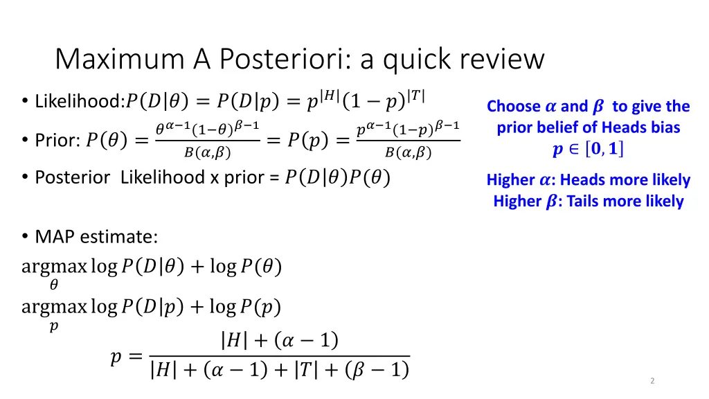 maximum a posteriori a quick review
