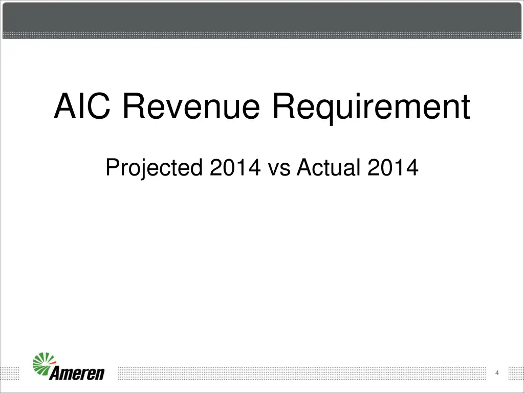 aic revenue requirement
