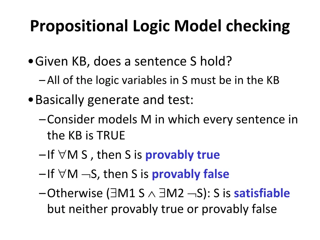 propositional logic model checking