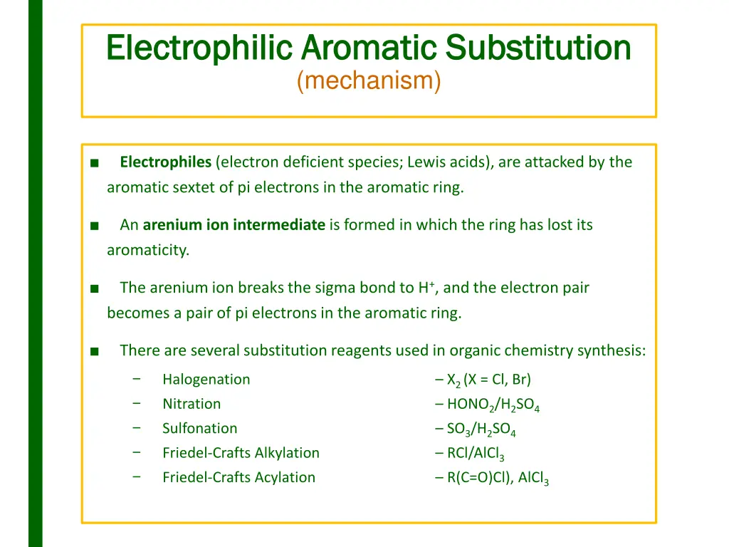 electrophilic aromatic substitution electrophilic 2