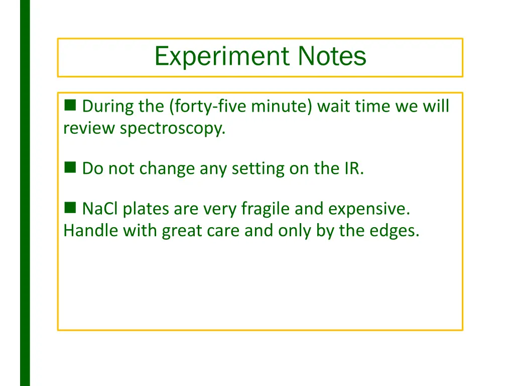 experiment notes 1