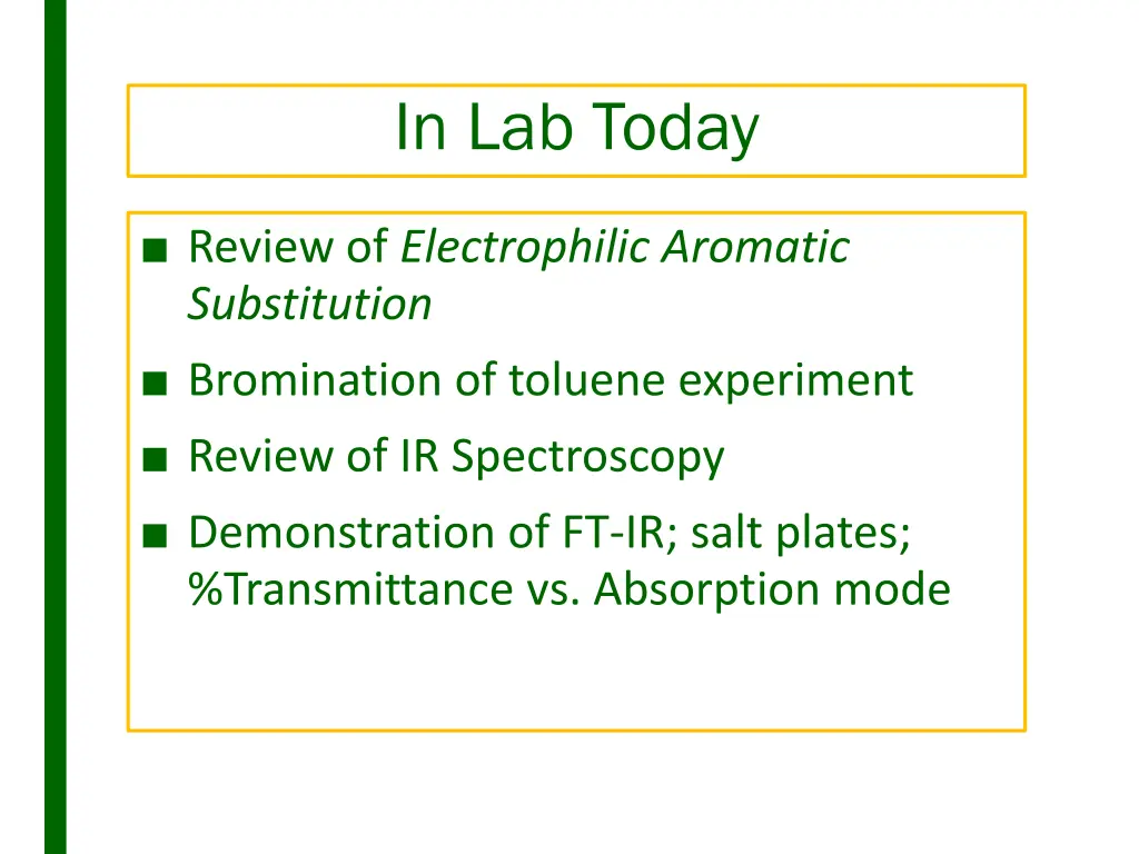 in lab today