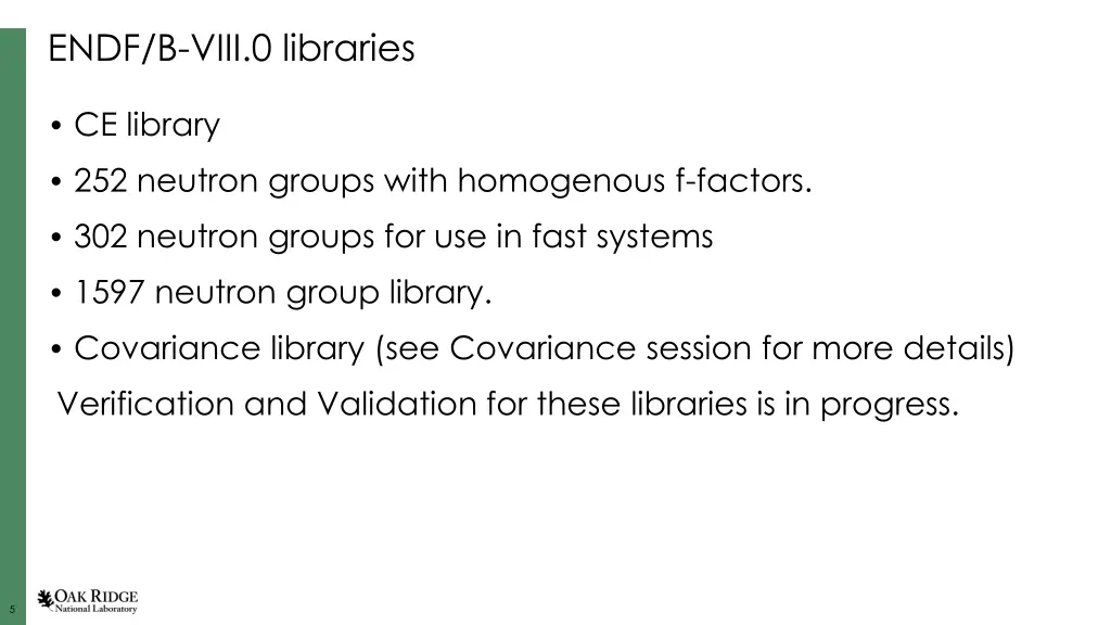 endf b viii 0 libraries