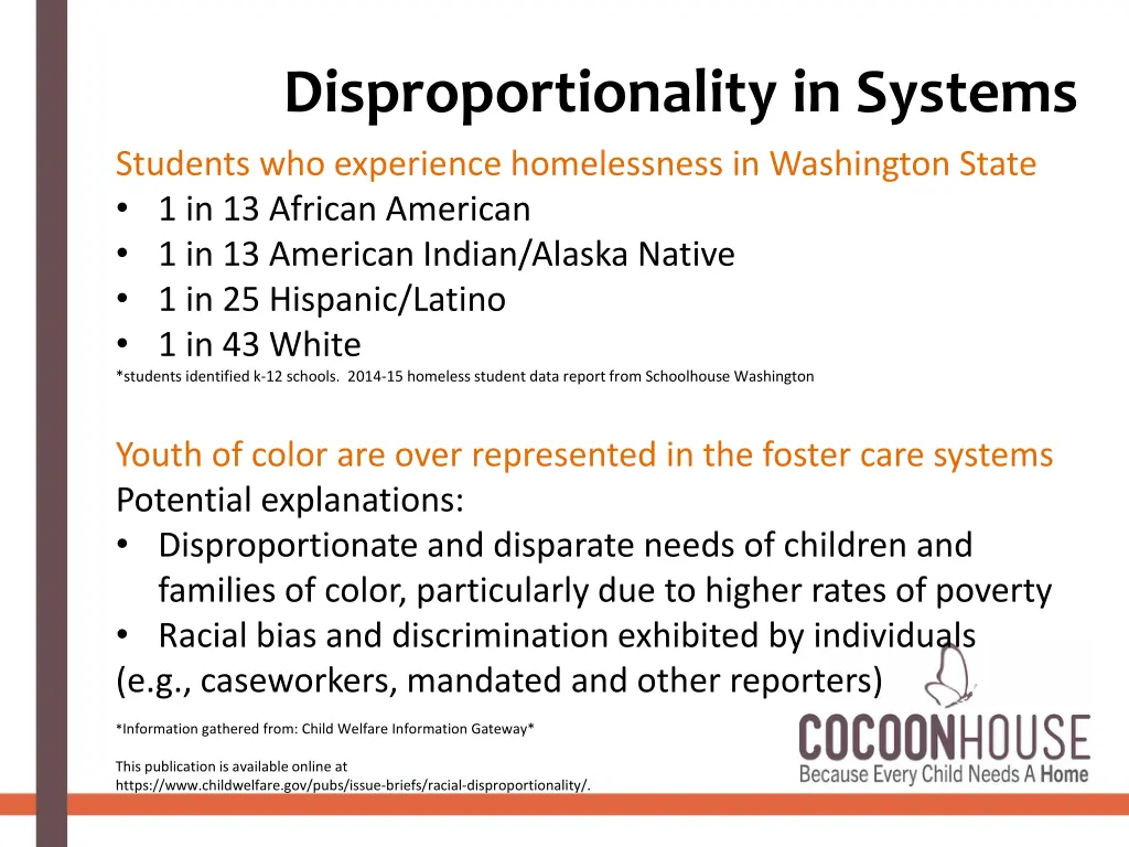disproportionality in systems students