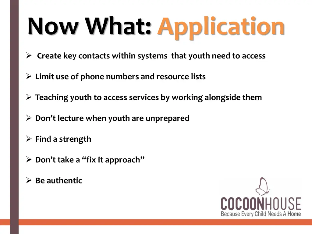 now what application