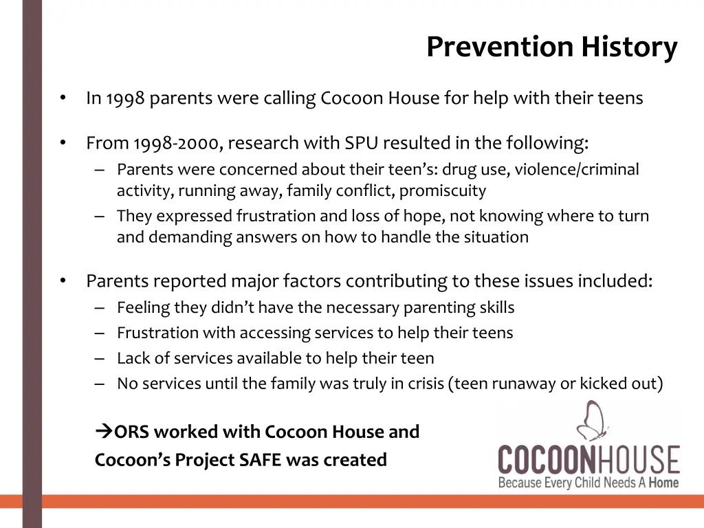 prevention history