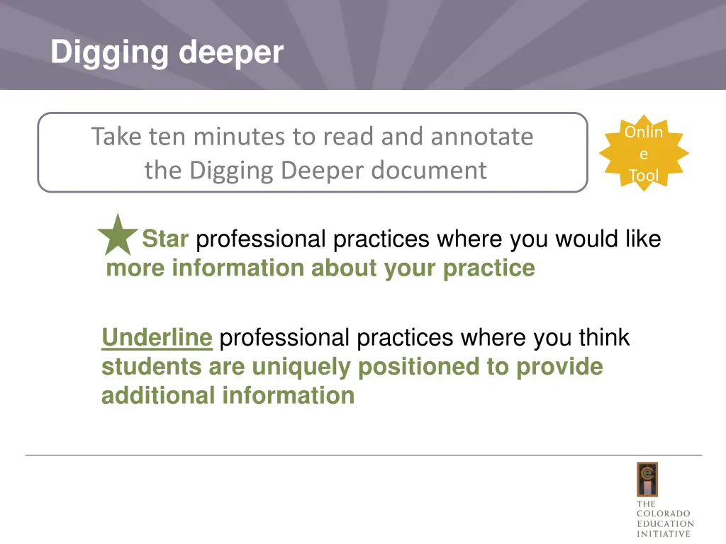 digging deeper