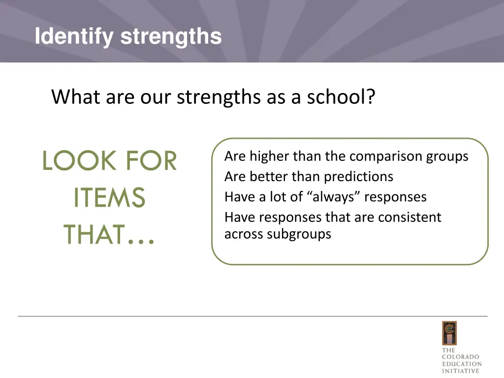identify strengths 1