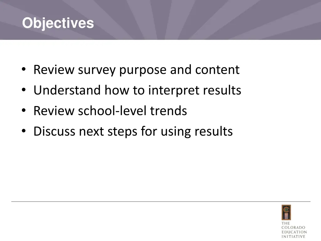 objectives
