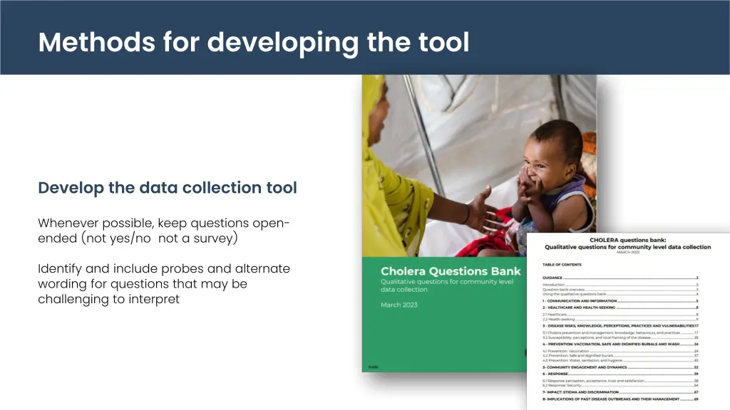 methods for developing the tool