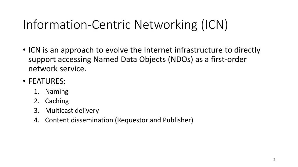 information centric networking icn