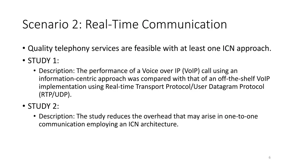 scenario 2 real time communication