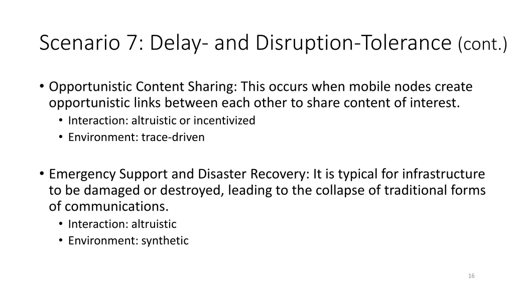 scenario 7 delay and disruption tolerance cont 2