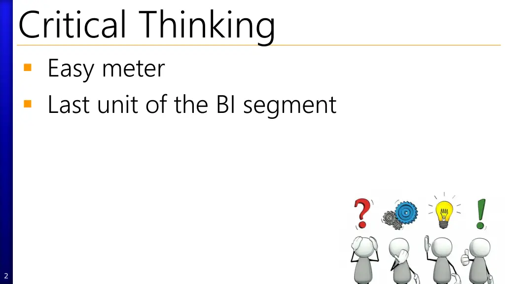 critical thinking easy meter last unit