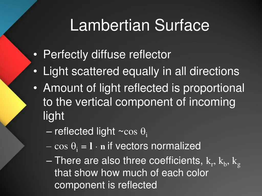 lambertian surface