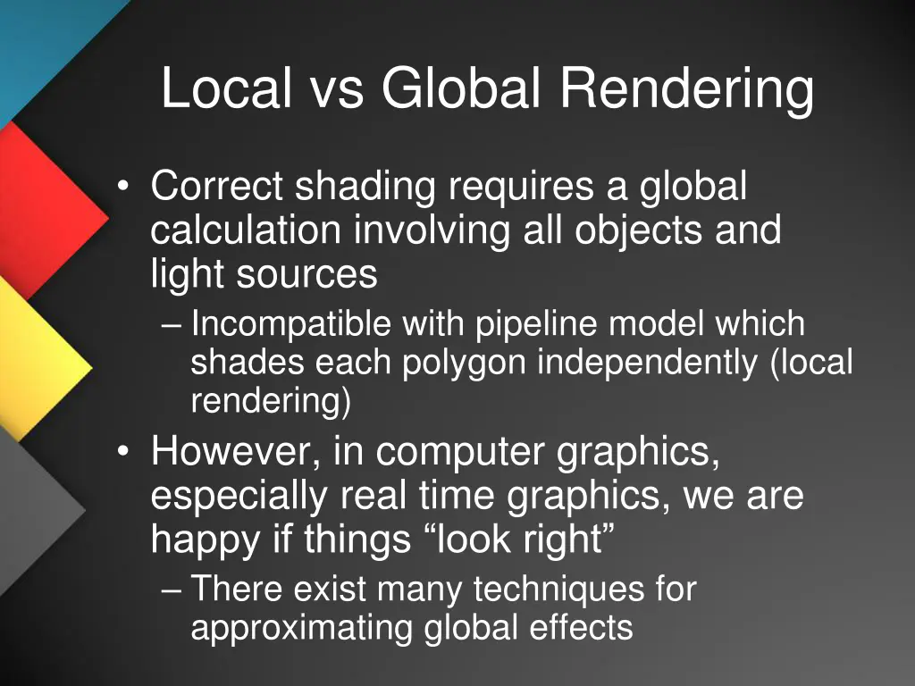 local vs global rendering
