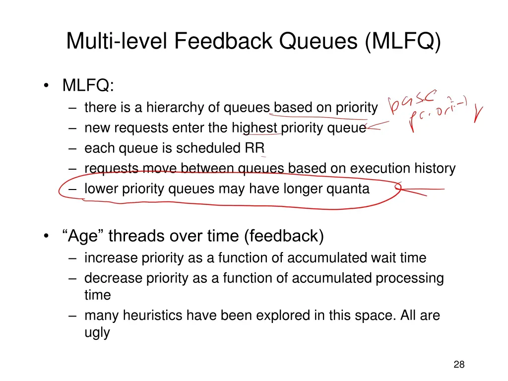 multi level feedback queues mlfq