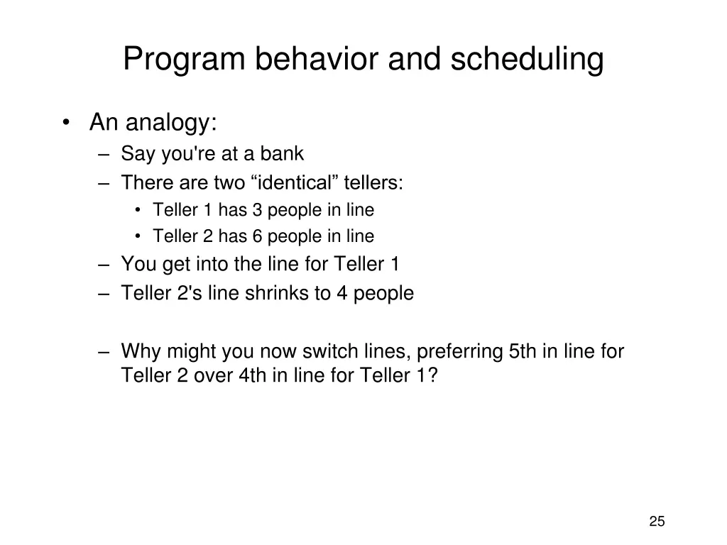 program behavior and scheduling