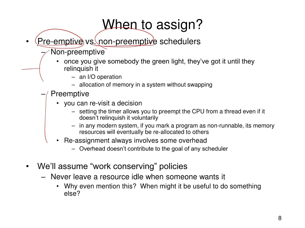when to assign