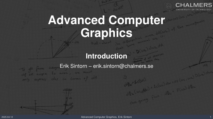 advanced computer graphics