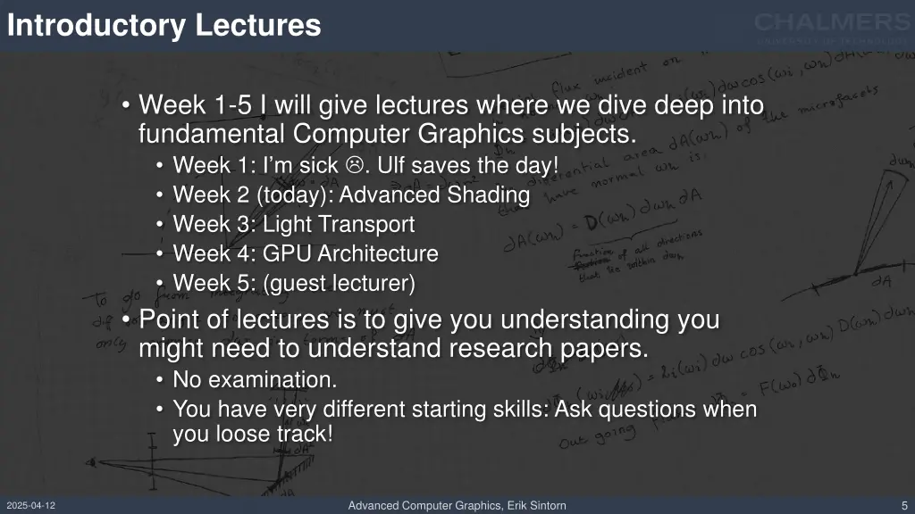 introductory lectures