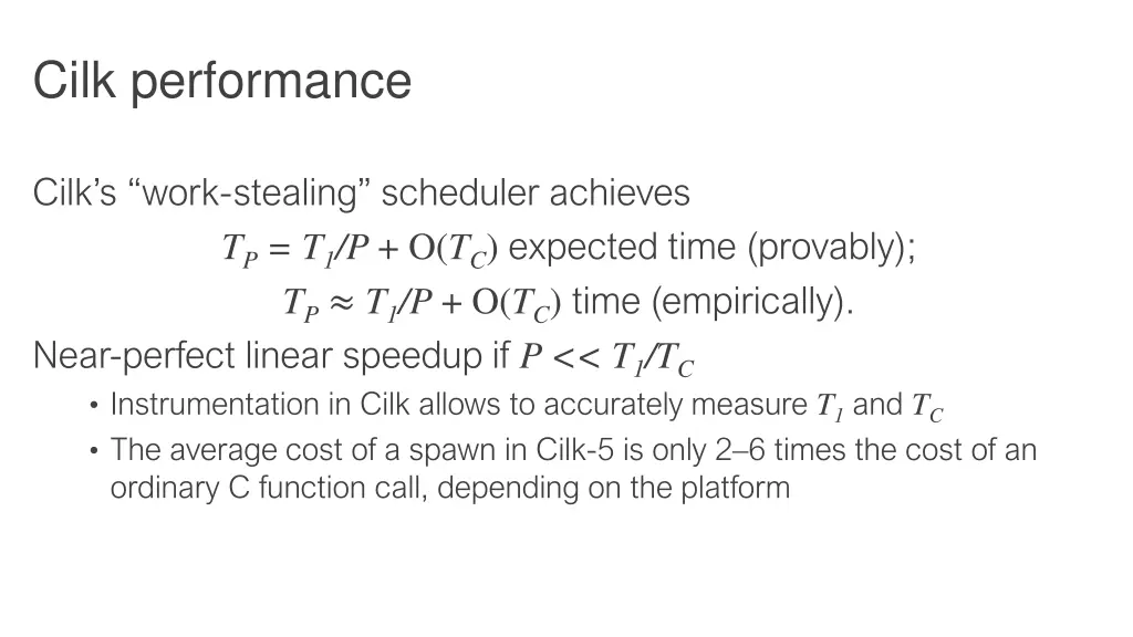 cilk performance