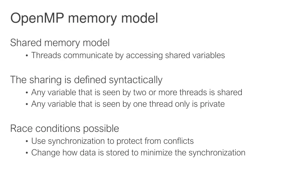 openmp memory model