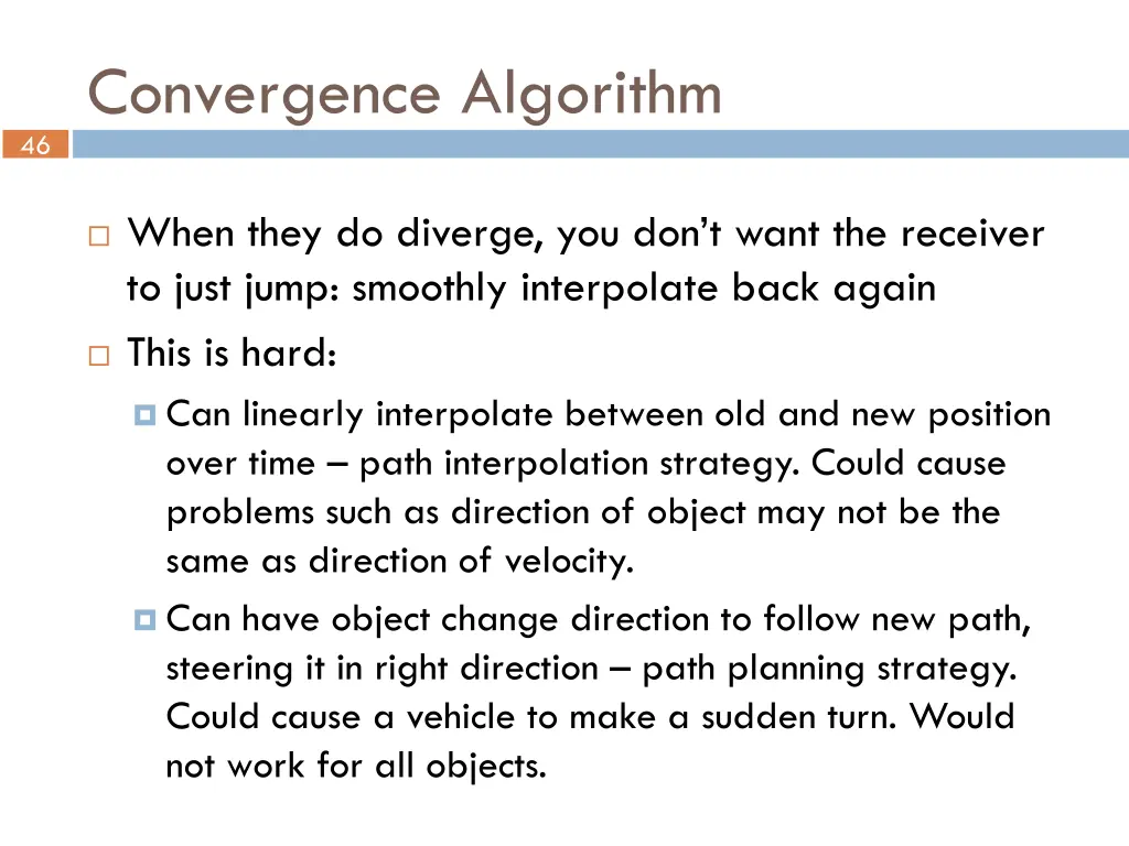 46 convergence algorithm