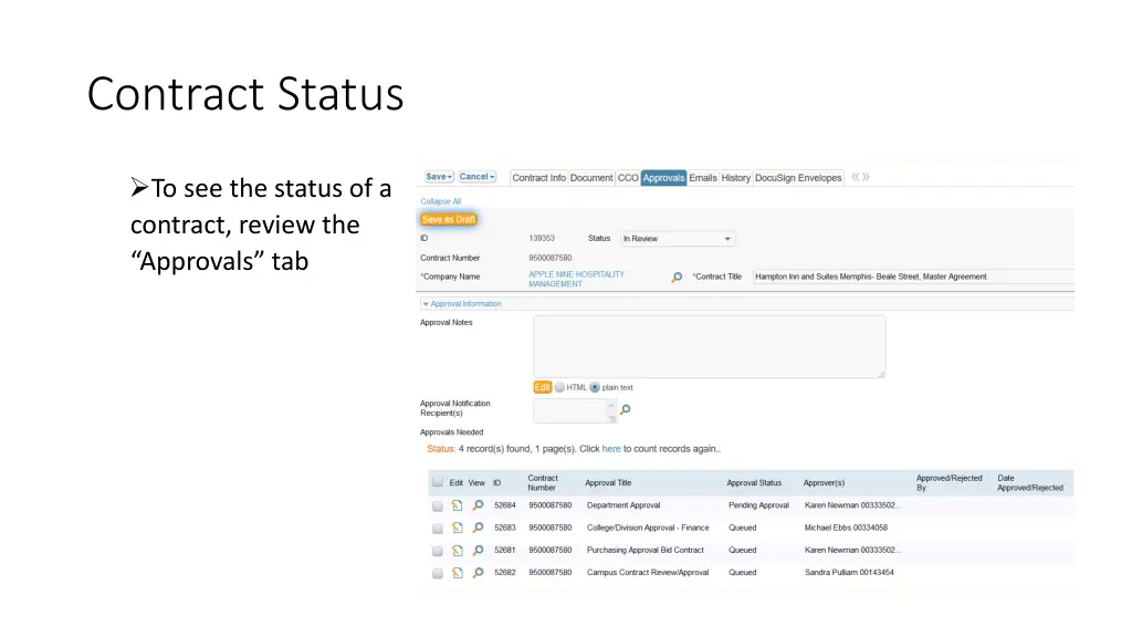 contract status