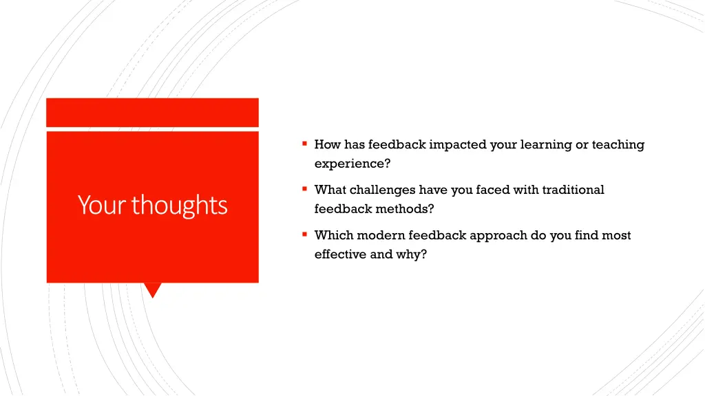 how has feedback impacted your learning