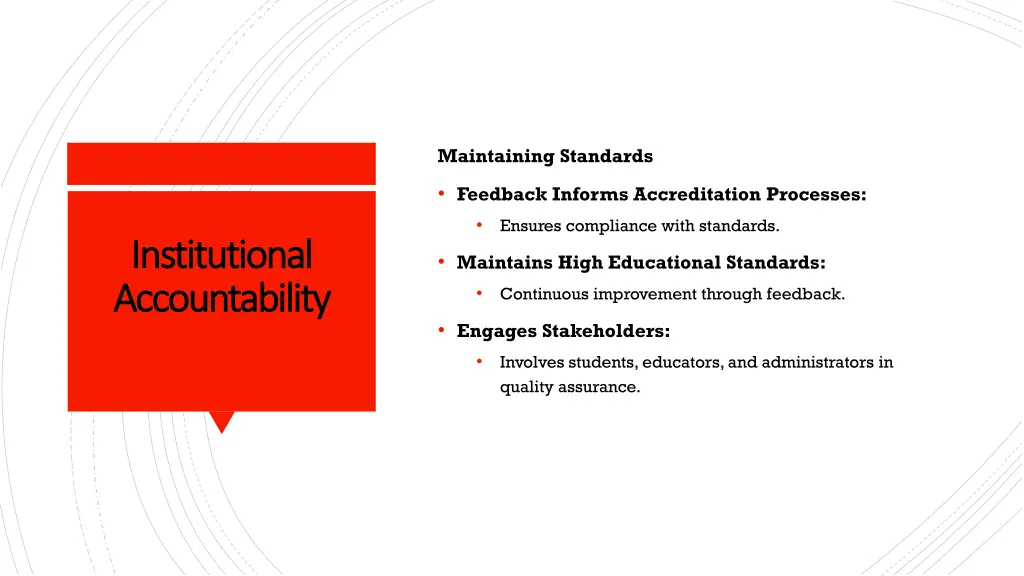 maintaining standards