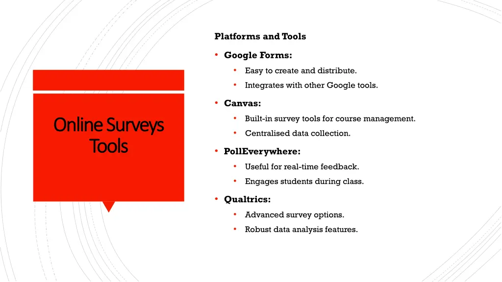 platforms and tools