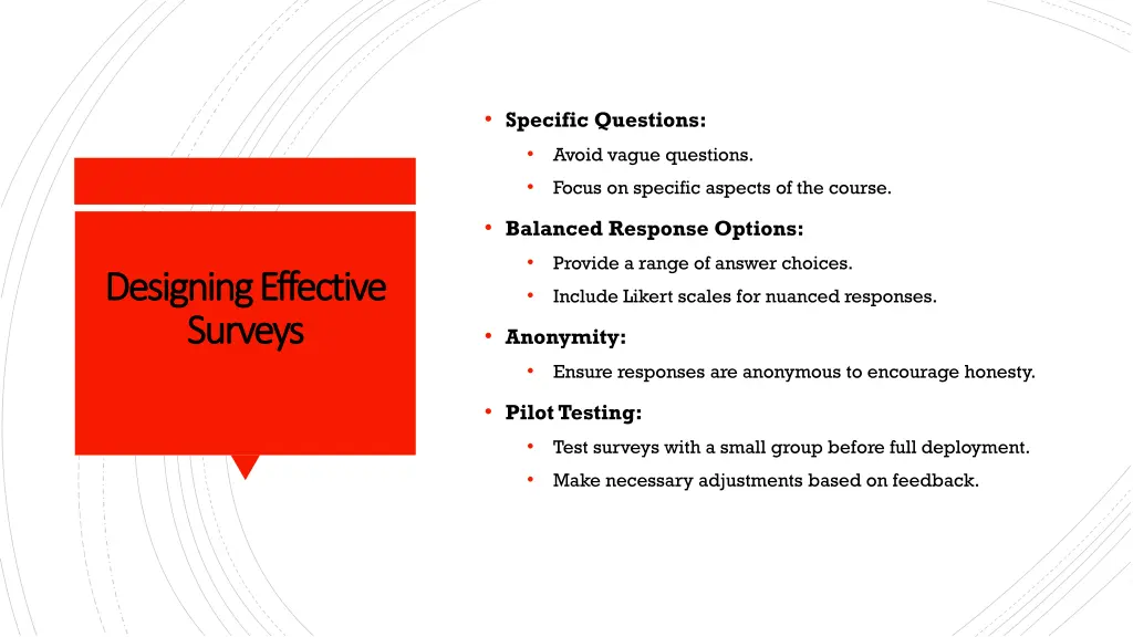 specific questions avoid vague questions focus