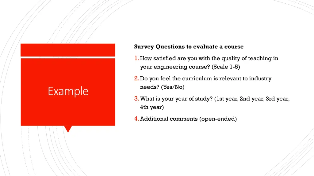 survey questions to evaluate a course